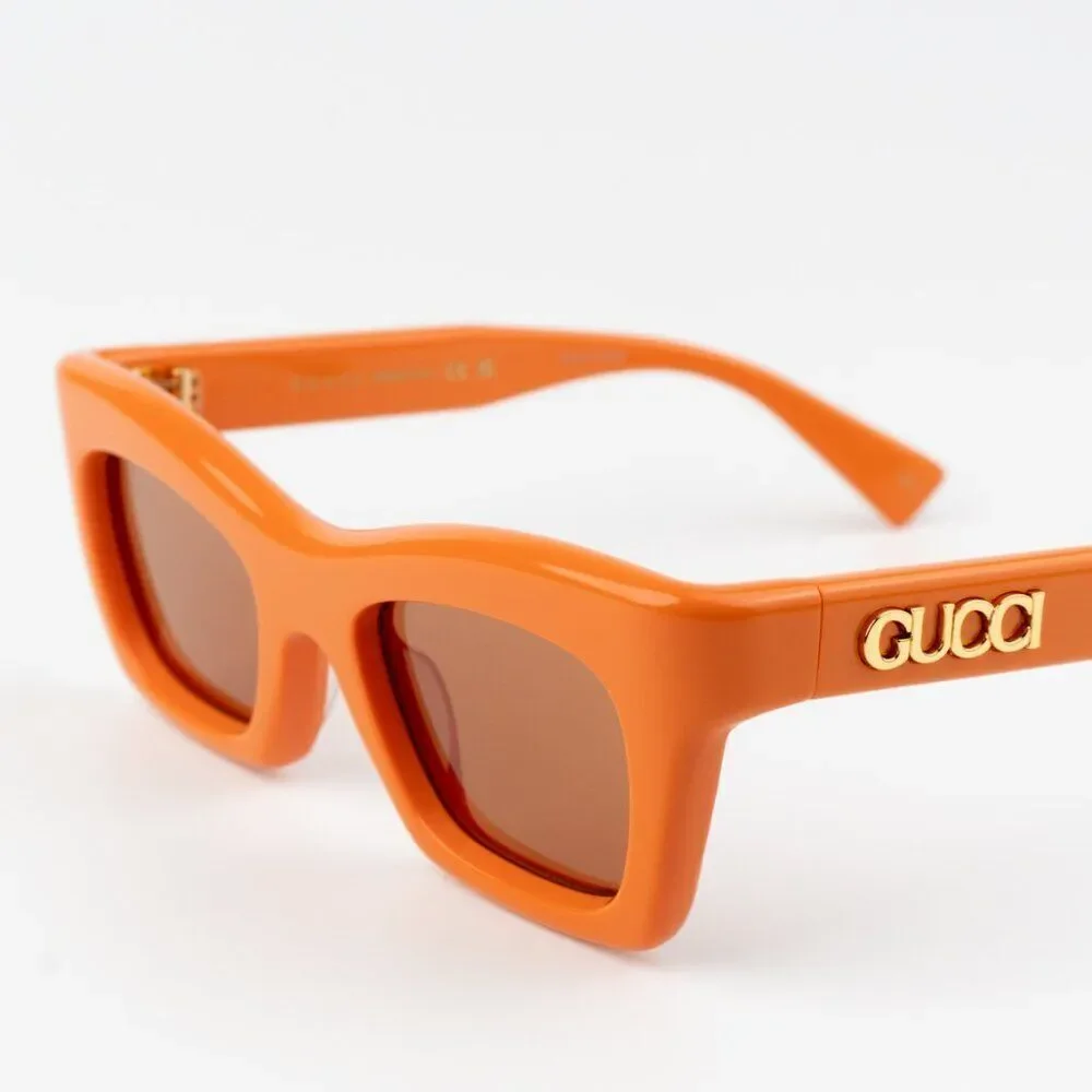 SALE! NEW Gucci GG1773S 004 Orange Brown Cat Eye Unisex Sunglasses